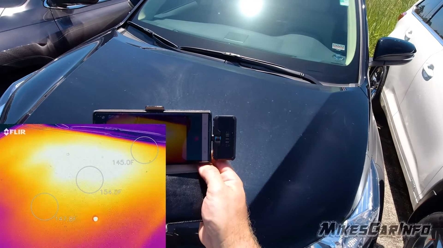 Видео насколько сильнее черные машины раскаляются на солнце чем белые