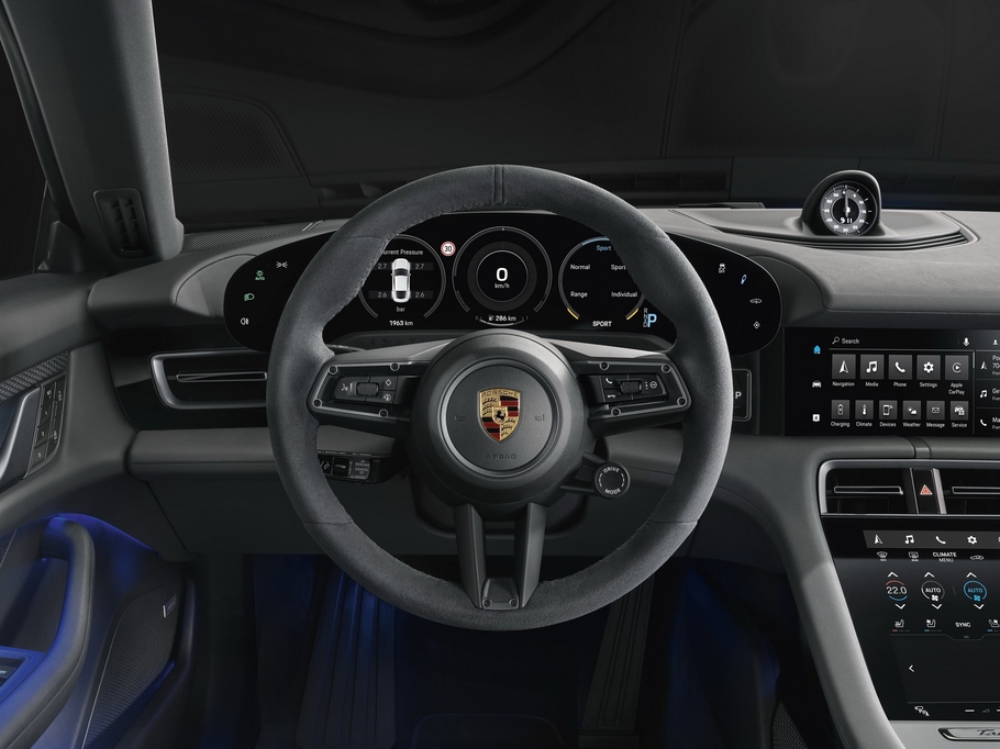 Porsche представила более доступную версию электрокара Taycan 4S