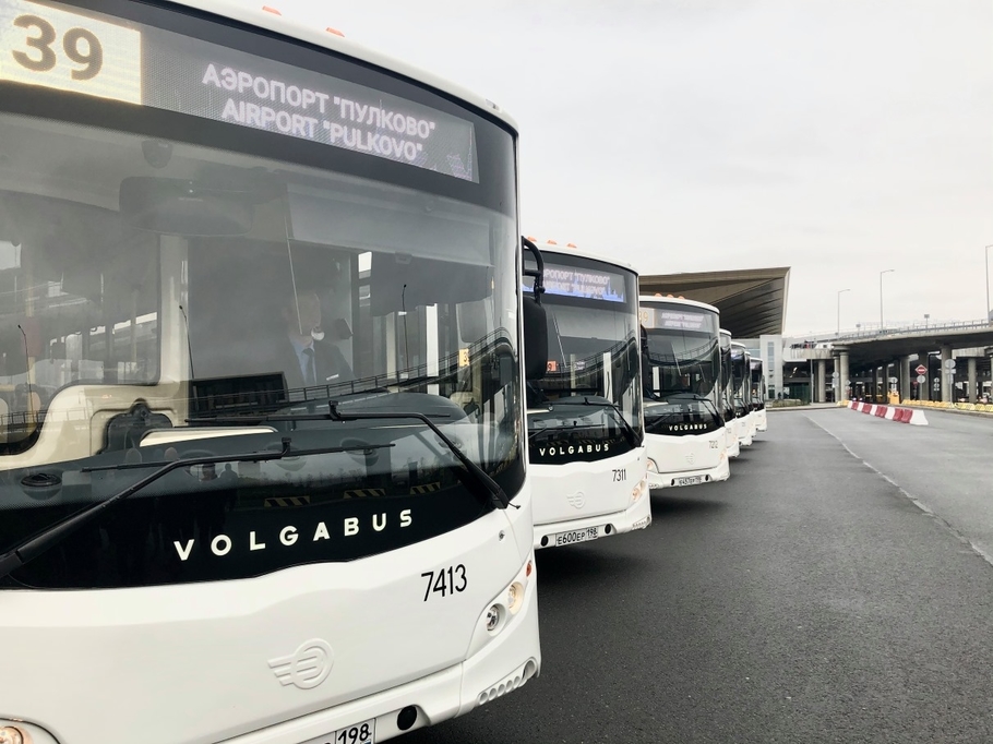 К самолетам в Пулково повезут новые Volgabus С USB гнездами