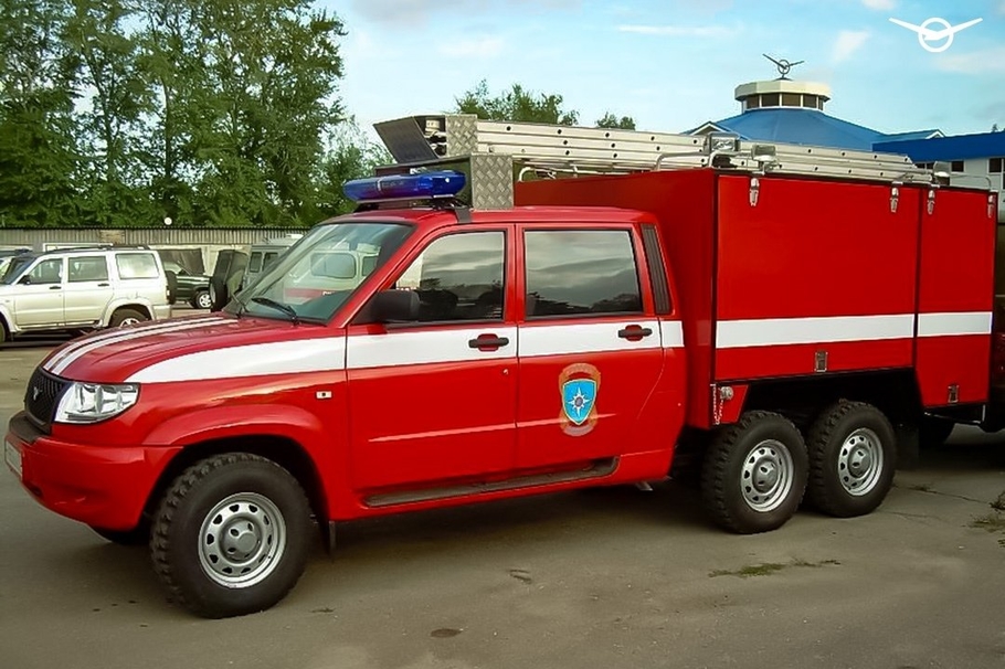 УАЗ рассказал о 6 колесном пожарном автомобиле