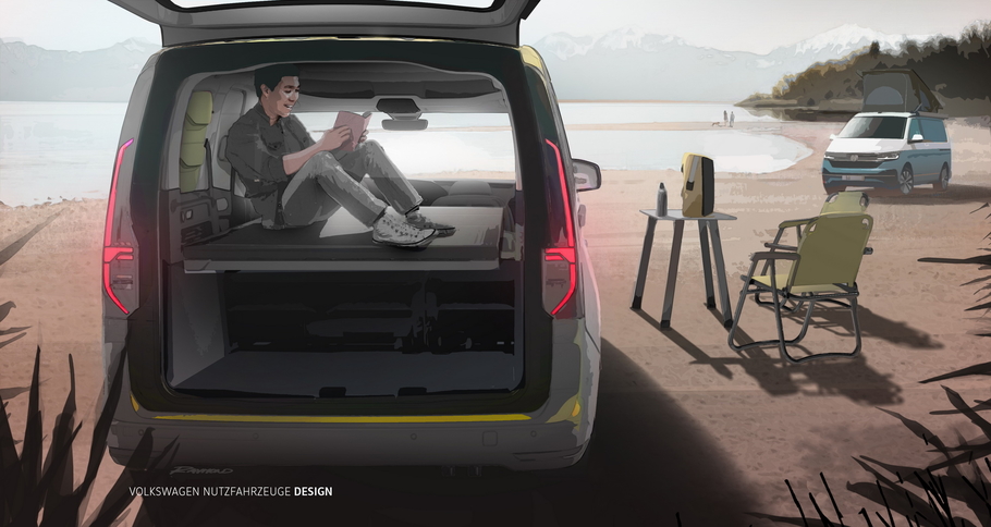 Volkswagen построит на базе Caddy кемпер с полноценной кроватью