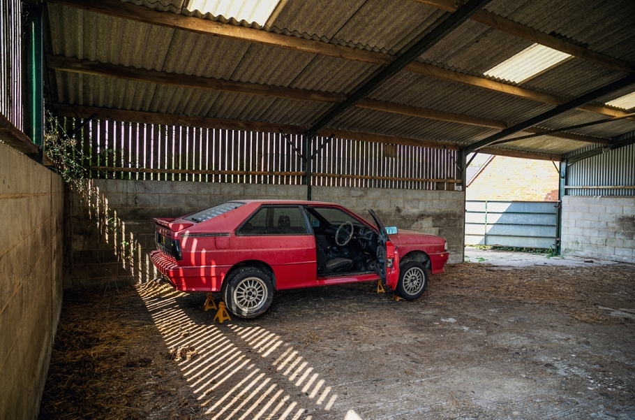 Как выглядит Audi Quattro 1985 г в после 26 лет без движения