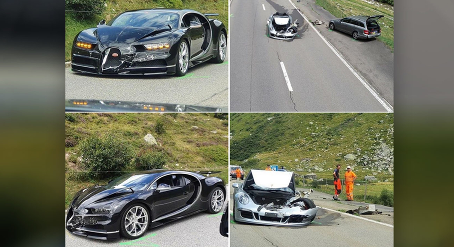Porsche атаковал Bugatti на горном перевале