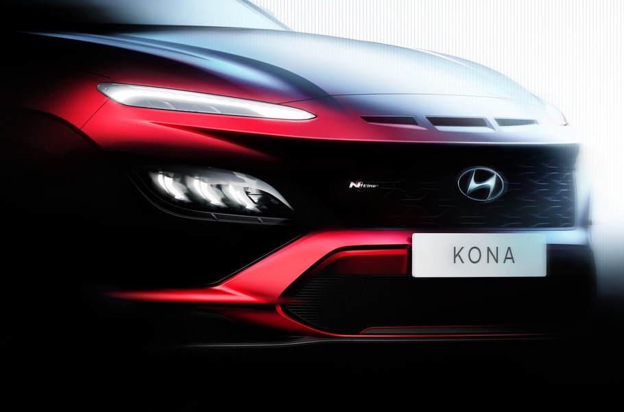 Hyundai опубликовал первые изображения обновленной Kona