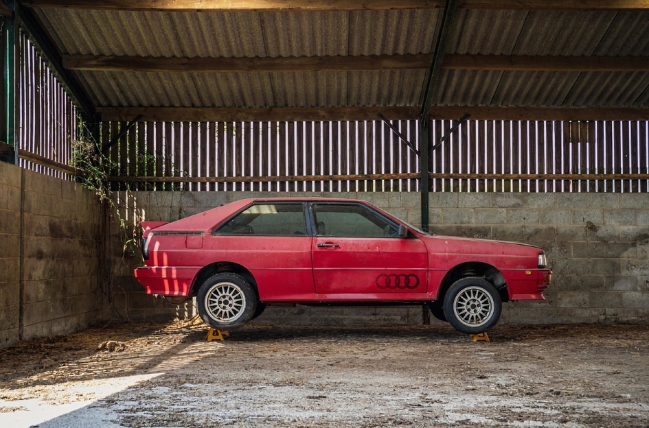 Как выглядит Audi Quattro 1985 г.в. после 26 лет без движения
