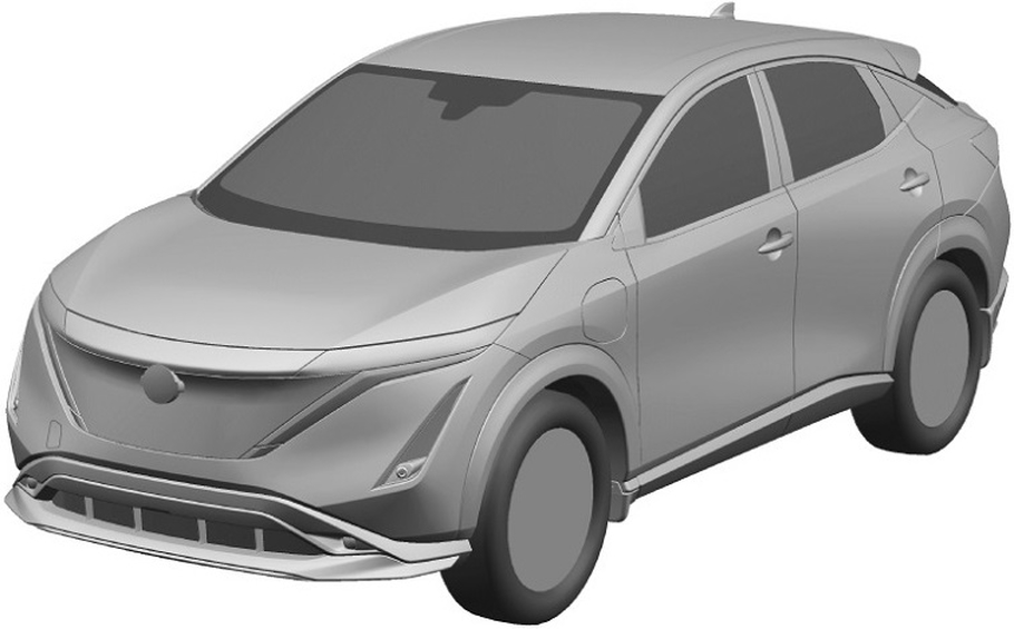 Электрический кроссовер Nissan Ariya запатентовали в России