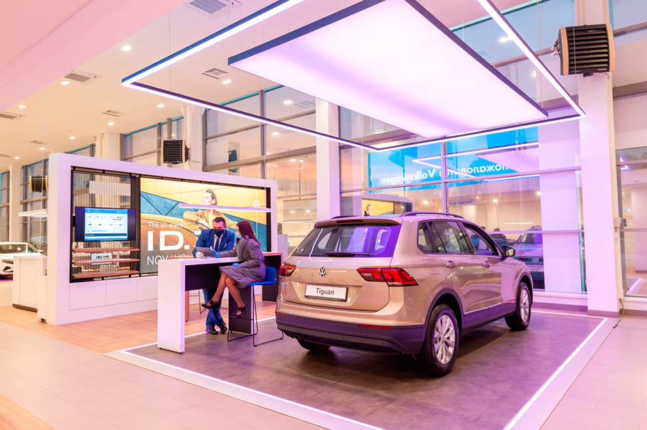 Заработали первые дилерские центры Volkswagen в новом дизайне
