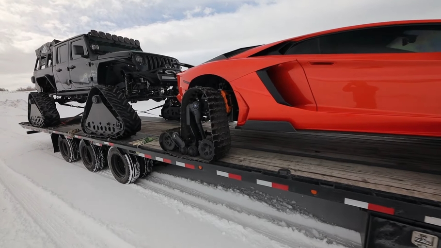 Поставить Lamborghini на гусеницы худшая идея в мире видео