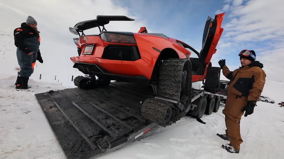 Поставить Lamborghini на гусеницы худшая идея в мире видео