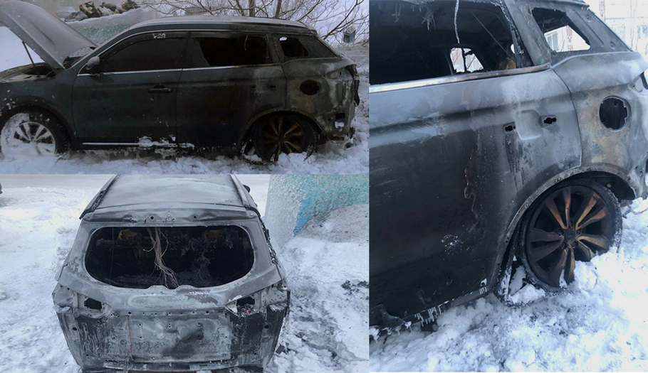 Китайские автомобили горят на российских морозах Теперь Geely Atlas видео